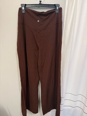 lululemon athletica Wide-Leg Yoga Pants in Deep Brown